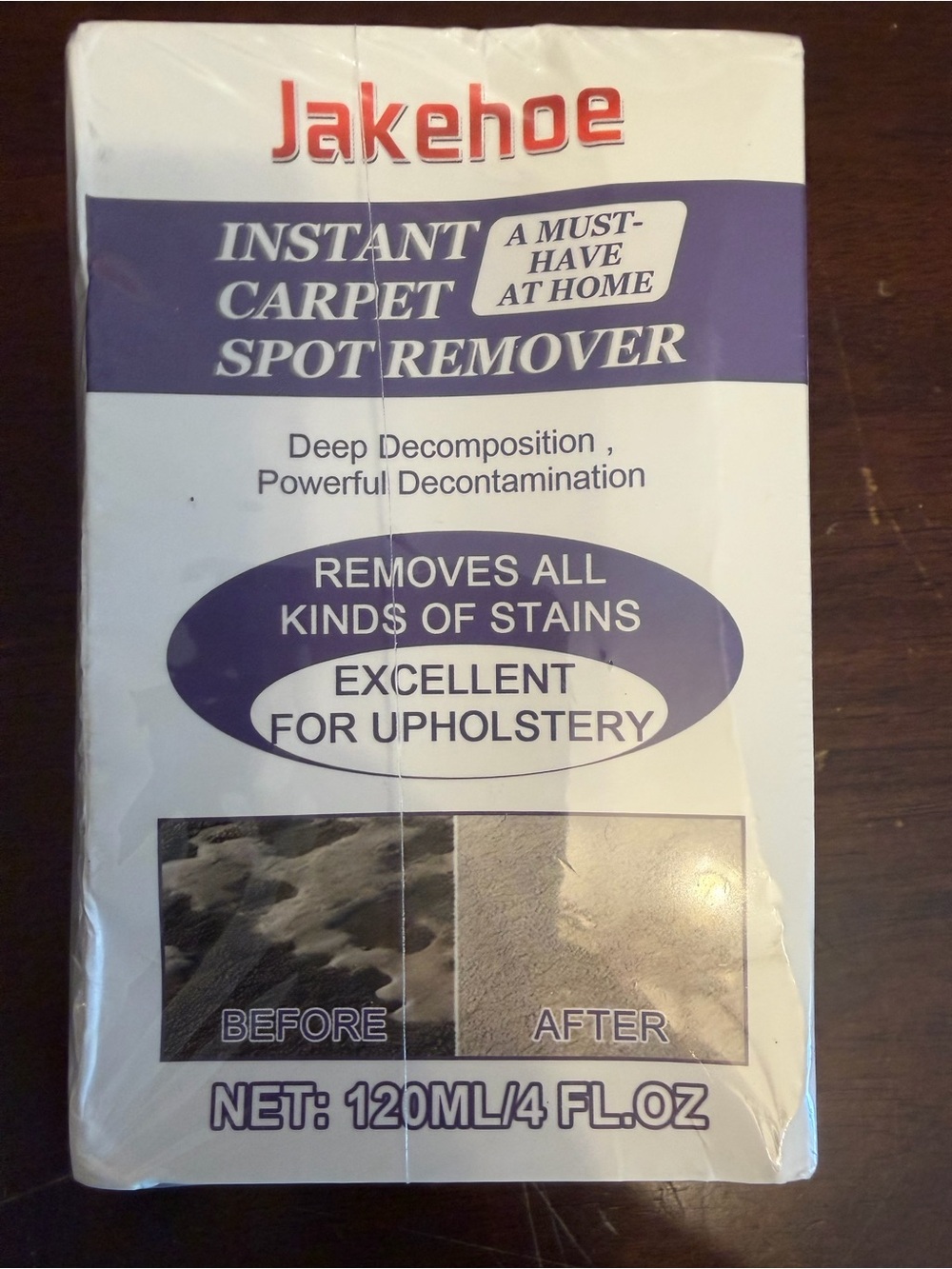 Jakehoe Instant Carpet Spot Remover - White & Purple Packaging